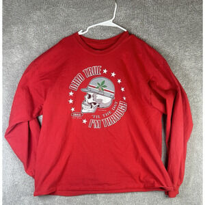 Ohio True Shirt Men's Extra Large Graphic Tee Long Sleeve Red Smack